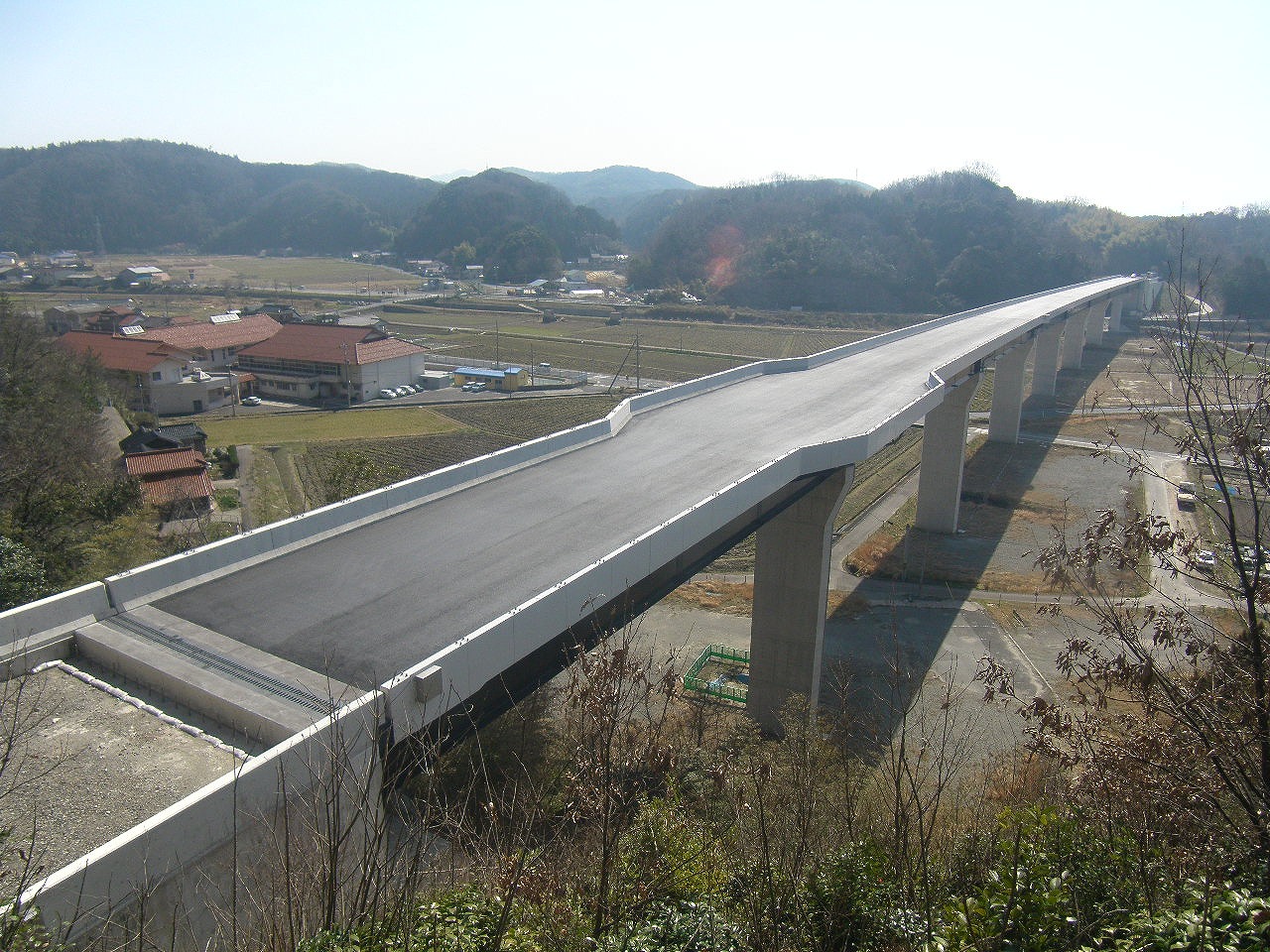 仁摩温泉津道路福波地区舗装